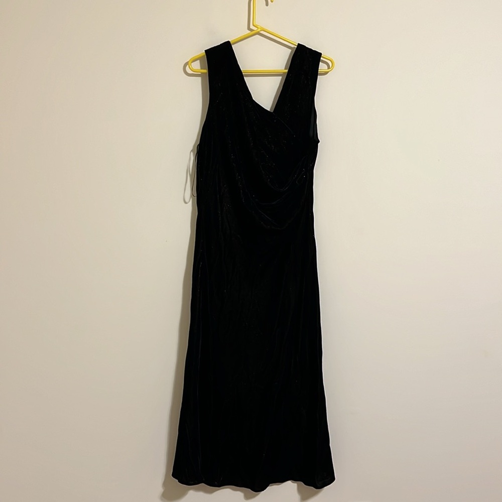 NEW WHBM $160 Velvet Slip dress Black Dress sizes 2,4,6 8, 10, 14,16,18 - Picture 9 of 11